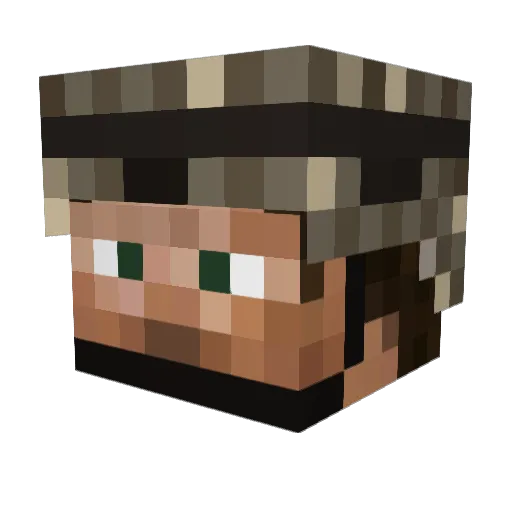 arupaka712 Minecraft avatar head, 3D render