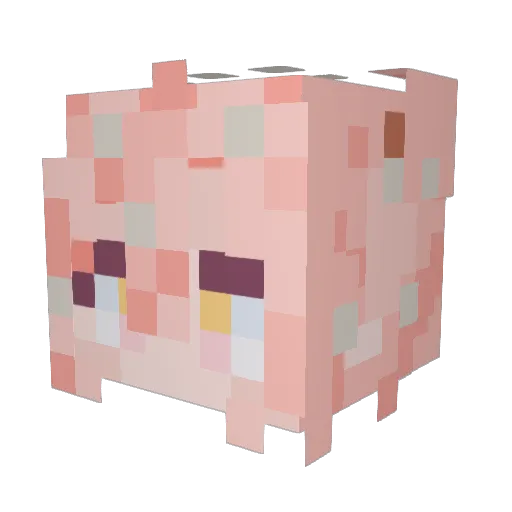 arupek Minecraft avatar head, 3D render