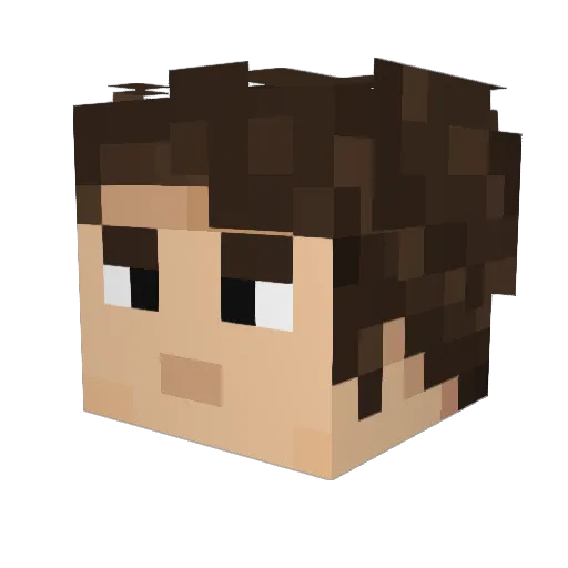 aruro1815 Minecraft avatar head, 3D render