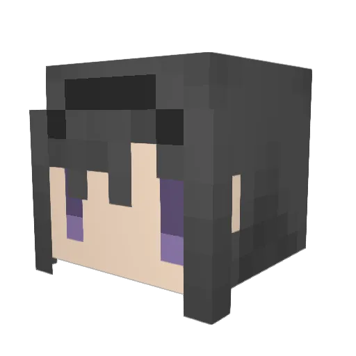 arurukun Minecraft avatar head, 3D render