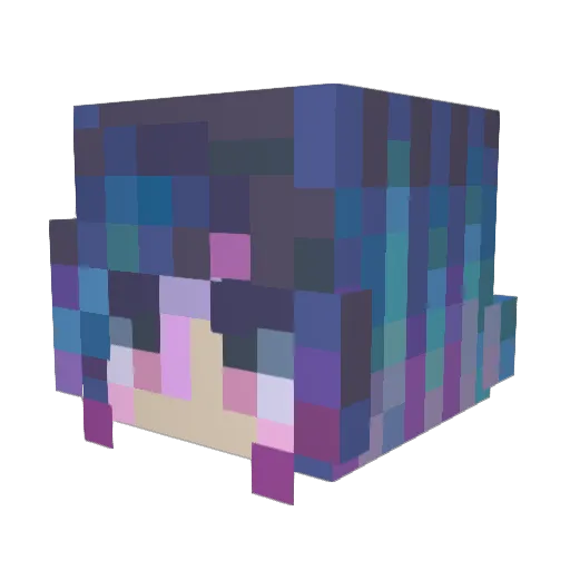 aruryu2 Minecraft avatar head, 3D render