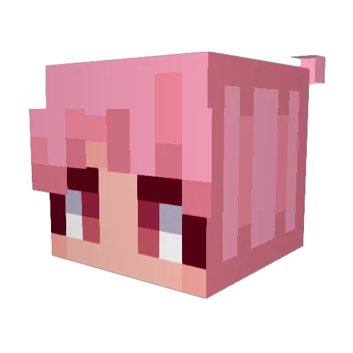 arushino Minecraft avatar head, 3D render