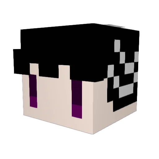 arusudesu Minecraft avatar head, 3D render