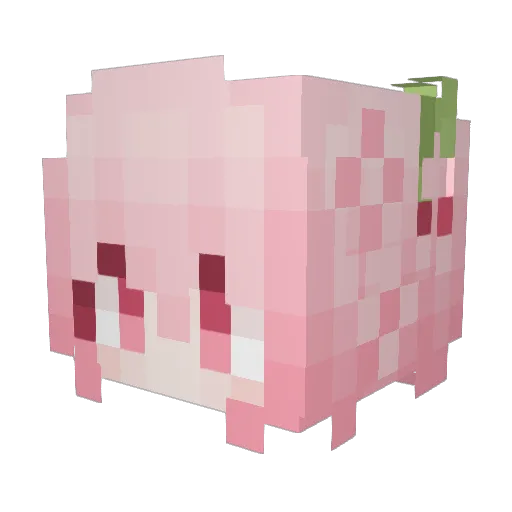 arusuto Minecraft avatar head, 3D render