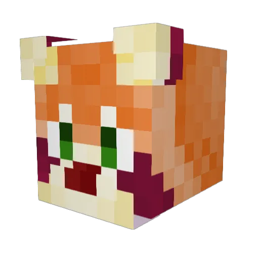 aruszkow Minecraft avatar head, 3D render