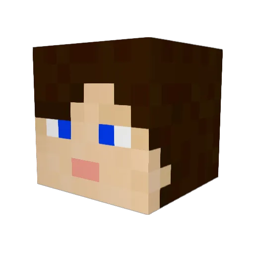 arutei Minecraft avatar head, 3D render
