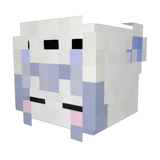 arutodazo Minecraft avatar head, 3D render