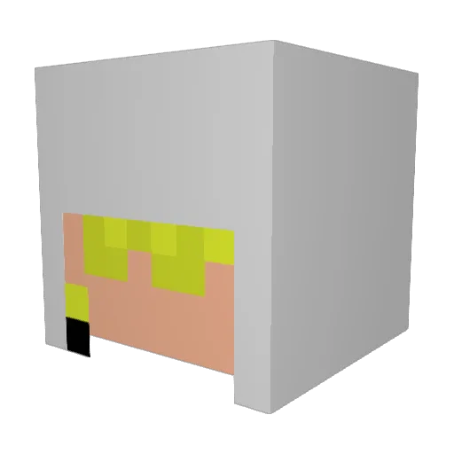 arutorasuka Minecraft avatar head, 3D render