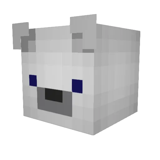 aruwi Minecraft avatar head, 3D render