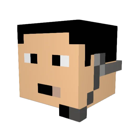 arvid_drak Minecraft avatar head, 3D render