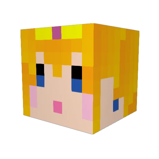 arwen84 Minecraft avatar head, 3D render