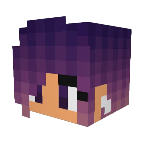 arwhitefox Minecraft avatar head, 3D render