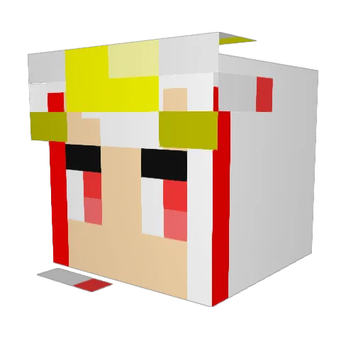 arxringo Minecraft avatar head, 3D render