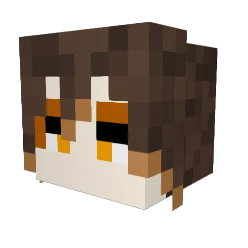 aryajet Minecraft avatar head, 3D render