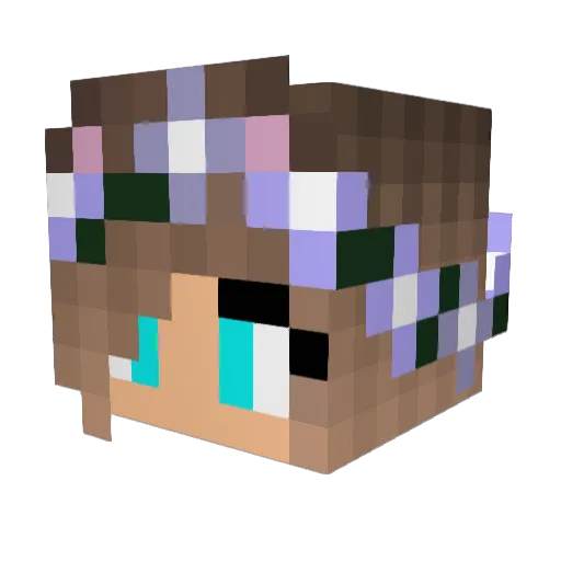 arybashova Minecraft avatar head, 3D render