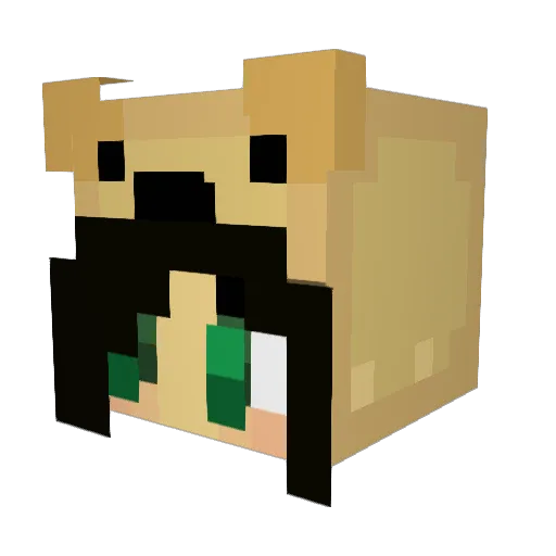 aryizabella Minecraft avatar head, 3D render