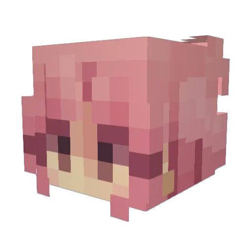 aryyvy Minecraft avatar head, 3D render