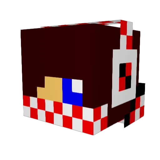 arzer Minecraft avatar head, 3D render