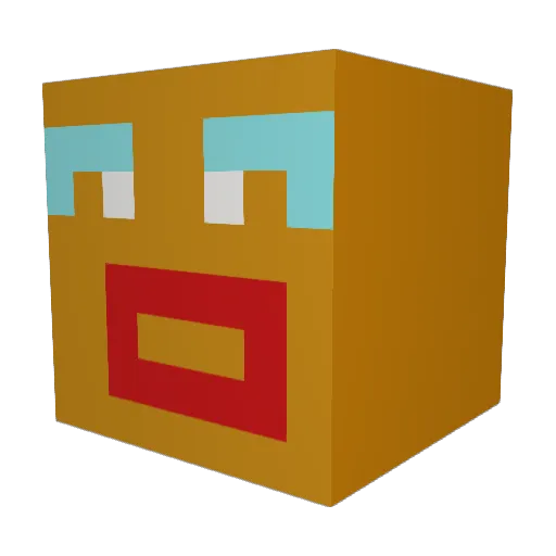 as_g4mer Minecraft avatar head, 3D render
