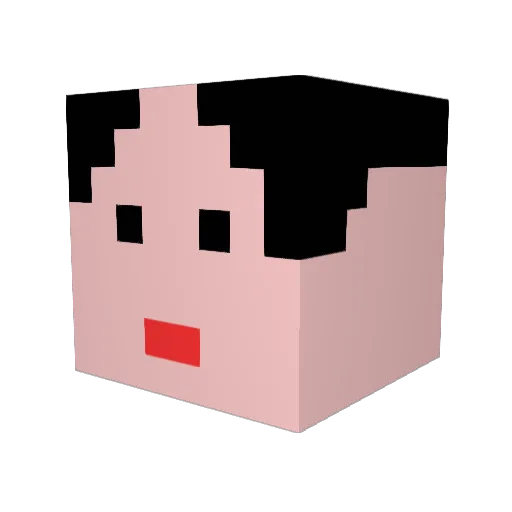 asa810 Minecraft avatar head, 3D render