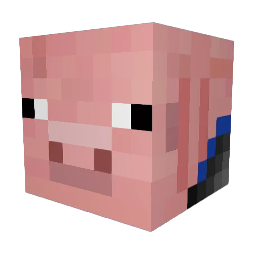 asaMcrft Minecraft avatar head, 3D render