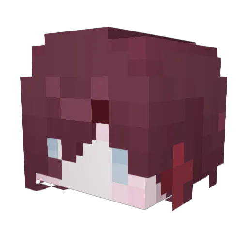 asa_dayo Minecraft avatar head, 3D render