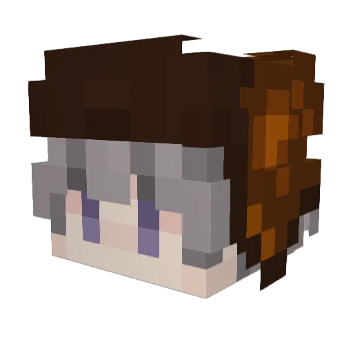 asaaax Minecraft avatar head, 3D render