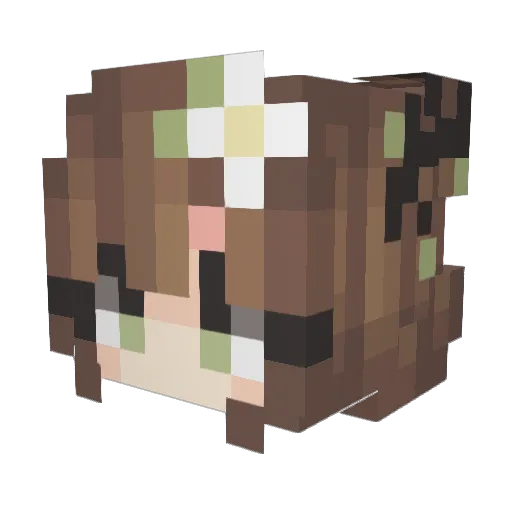 asabanaoki Minecraft avatar head, 3D render