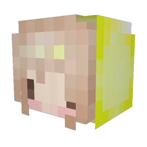 asacha Minecraft avatar head, 3D render
