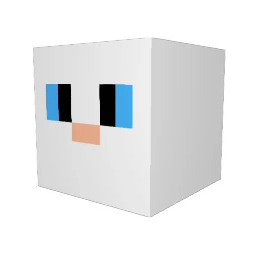 asafga Minecraft avatar head, 3D render