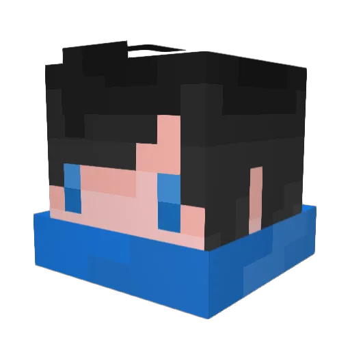 asagi_2510 Minecraft avatar head, 3D render