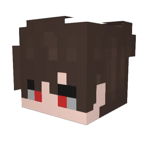 asaginue Minecraft avatar head, 3D render