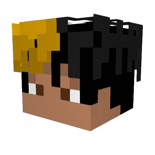 asahhddd Minecraft avatar head, 3D render