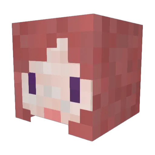 asai1221 Minecraft avatar head, 3D render