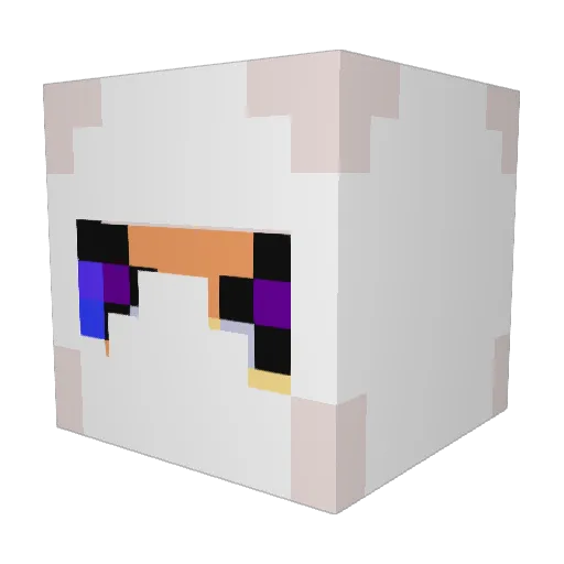 asaibomb Minecraft avatar head, 3D render