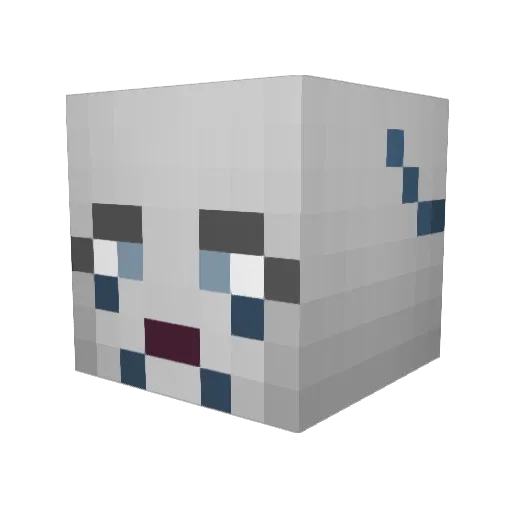 asajj_ventress_ Minecraft avatar head, 3D render