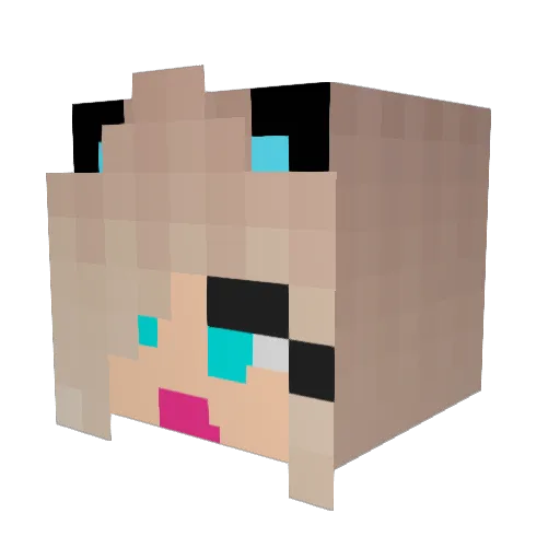 asali12 Minecraft avatar head, 3D render