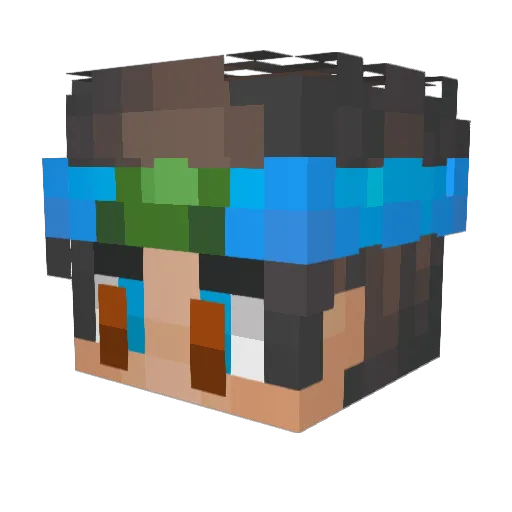 asaliks Minecraft avatar head, 3D render