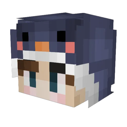 asanom29 Minecraft avatar head, 3D render