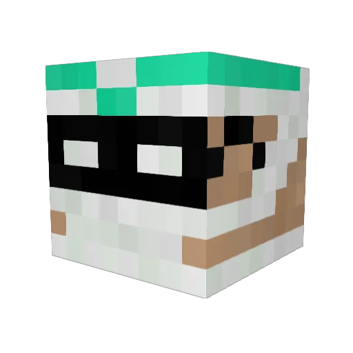 asap_hook3 Minecraft avatar head, 3D render