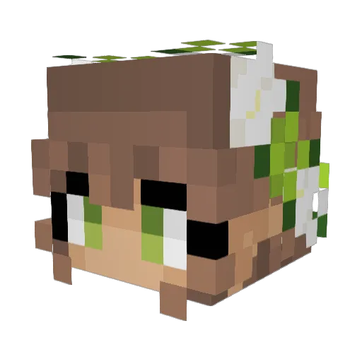 asashia Minecraft avatar head, 3D render
