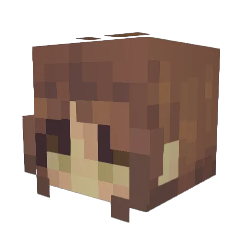 asatheredstone Minecraft avatar head, 3D render