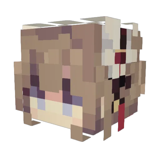 asatia Minecraft avatar head, 3D render