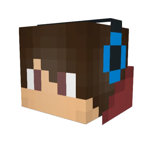 asator1 Minecraft avatar head, 3D render