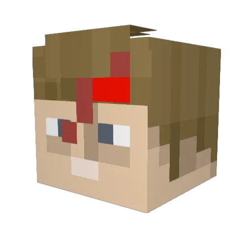 asatrah Minecraft avatar head, 3D render