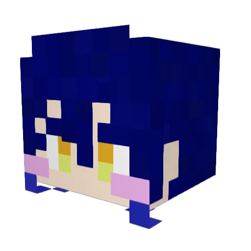 asayoi_556 Minecraft avatar head, 3D render