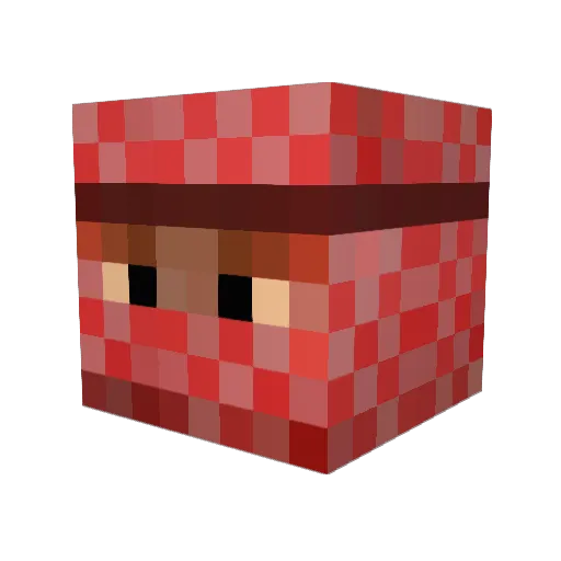 asbestos_addict1 Minecraft avatar head, 3D render