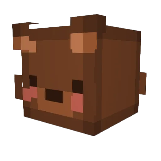 ascarybear Minecraft avatar head, 3D render