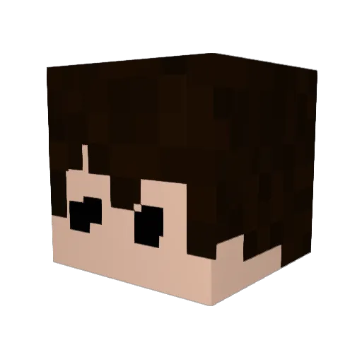 ascii115 Minecraft avatar head, 3D render