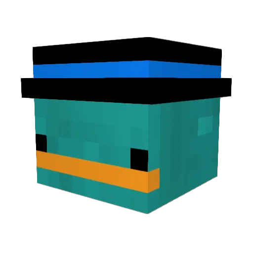 asciinfo Minecraft avatar head, 3D render